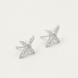 Taara 925 Sterling Silver and White Topaz Star Stud Earrings