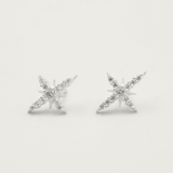 Taara 925 Sterling Silver and White Topaz Star Stud Earrings