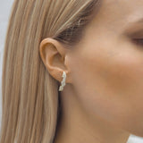 Aarti Lobe Cuff Bridal White Topaz Earring