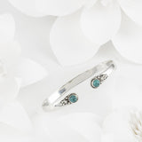 Cascabel Silver and Turquoise Bangle