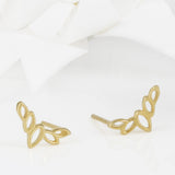 Flor Gold Olive Leaf Stud Earrings