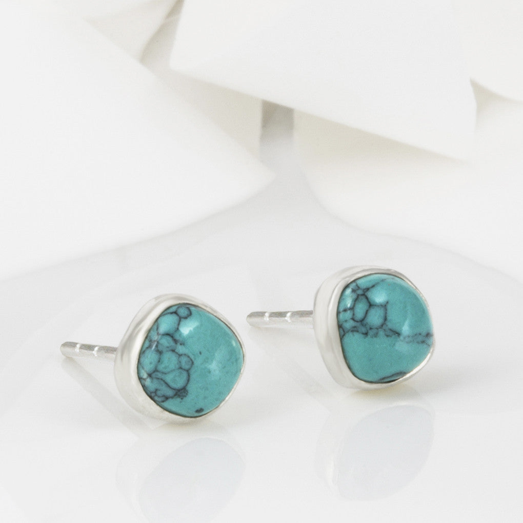 Azul Turquoise and Silver Stud Earrings