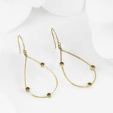 Soltar Gold & Smokey Quartz Chandelier Earrings