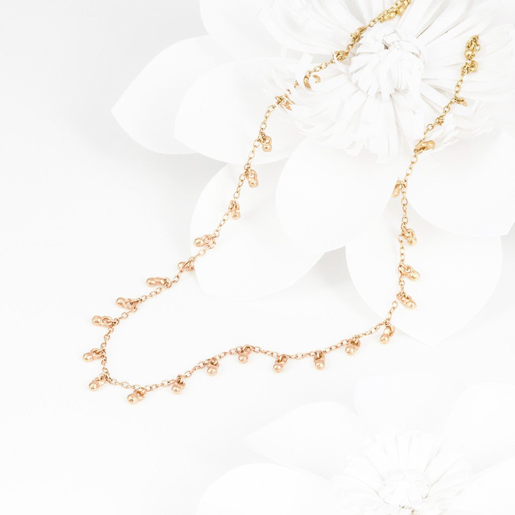 Cascabel Rose Gold Bell Choker Necklace