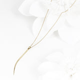 Lanza Quill Gold Pendant Necklace