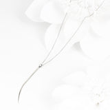 Lanza Quill Silver Pendant Necklace