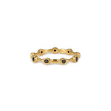 Aura Black Onyx and Gold Eternity Ring Band