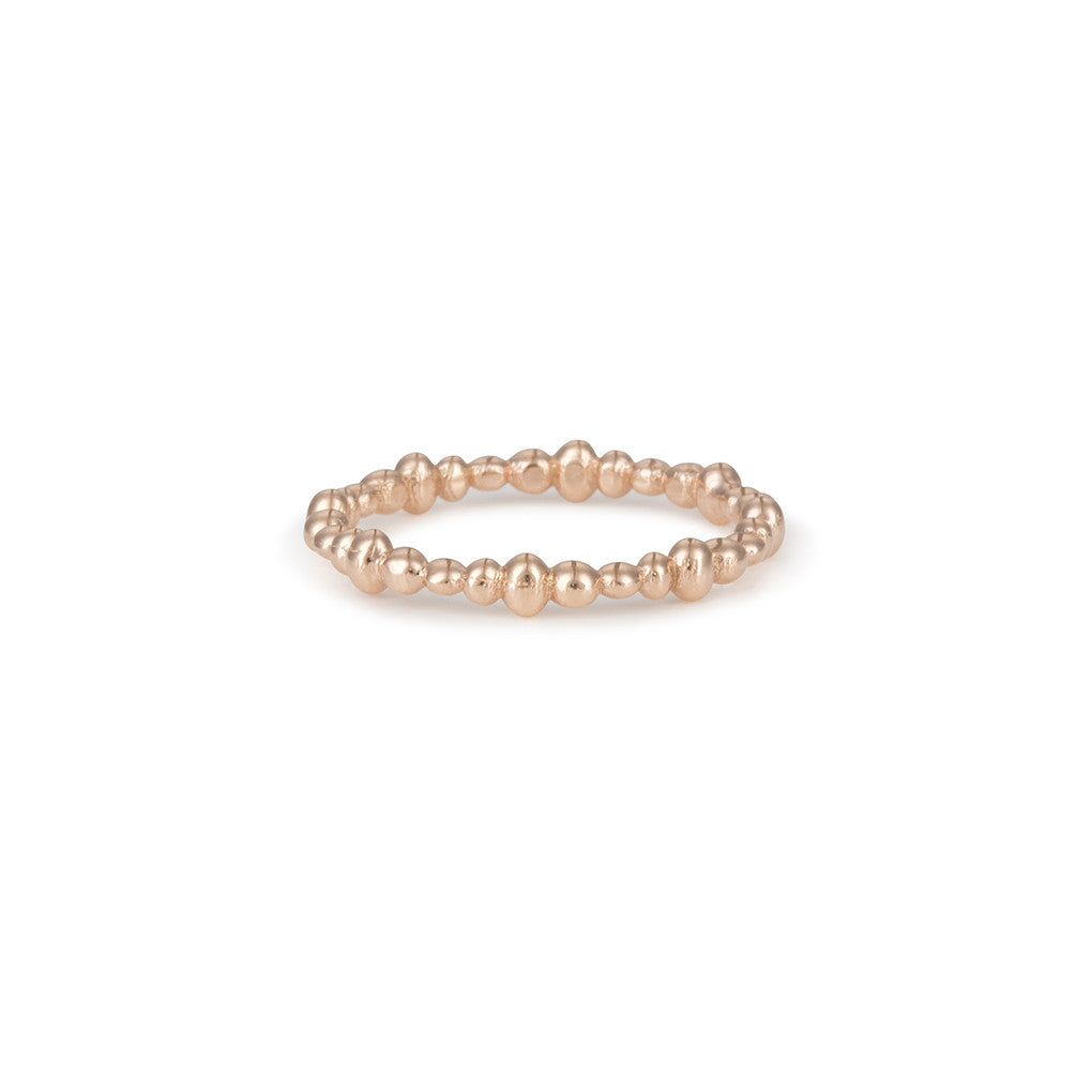 Perla Rose Gold Molten Stacking Ring