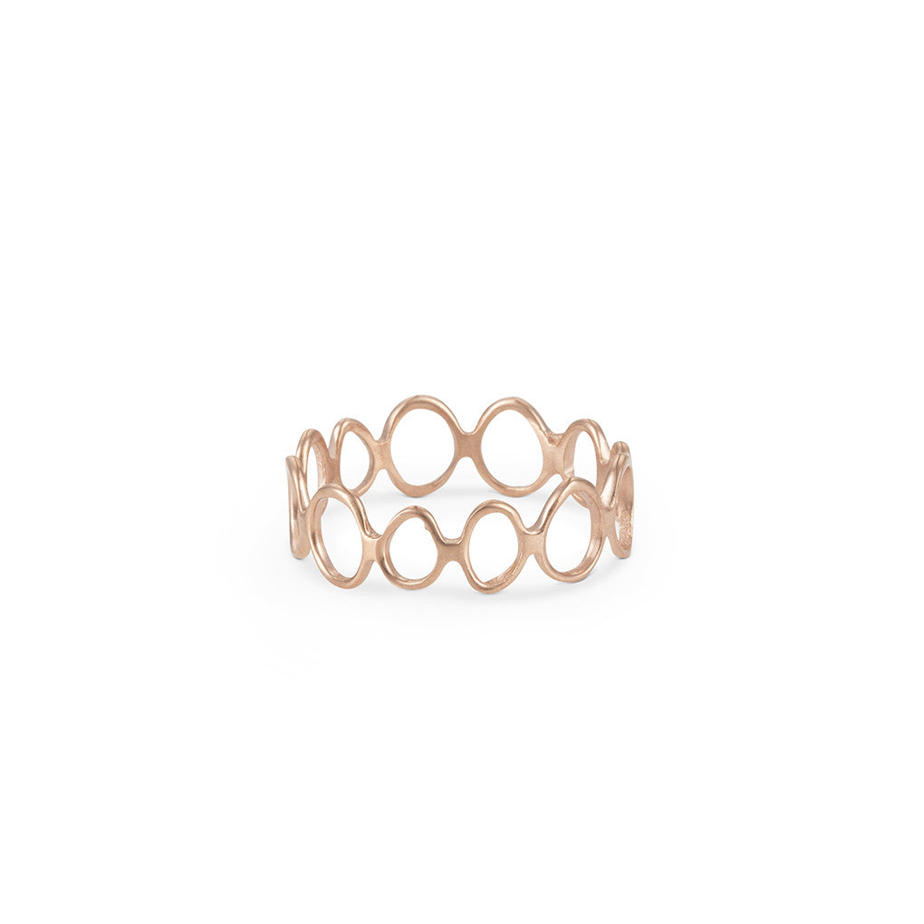 Vela Rose Gold Circle infinity Ring