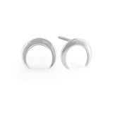 Luna Sterling Silver Horn Crescent Earrings