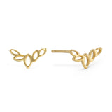 Flor Gold Olive Leaf Stud Earrings