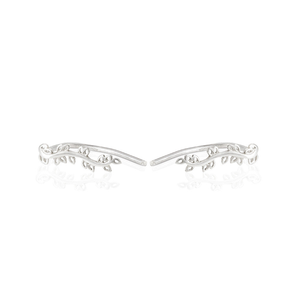 Rama Silver Olive Branch Ear Cuff