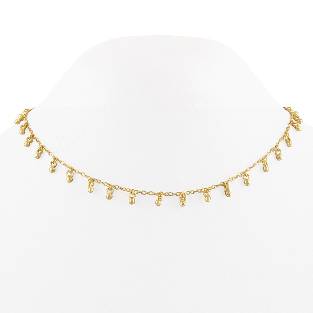 Cascabel Gold Bell Choker Necklace