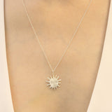 Solas Molten Silver Sun Necklace