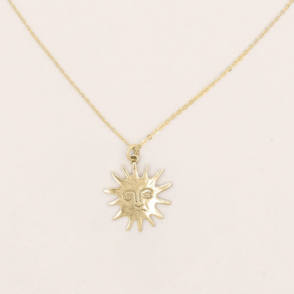 Solas Molten Silver Sun Necklace