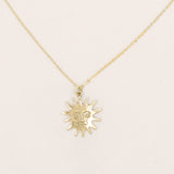 Solas Molten Gold Sun Necklace