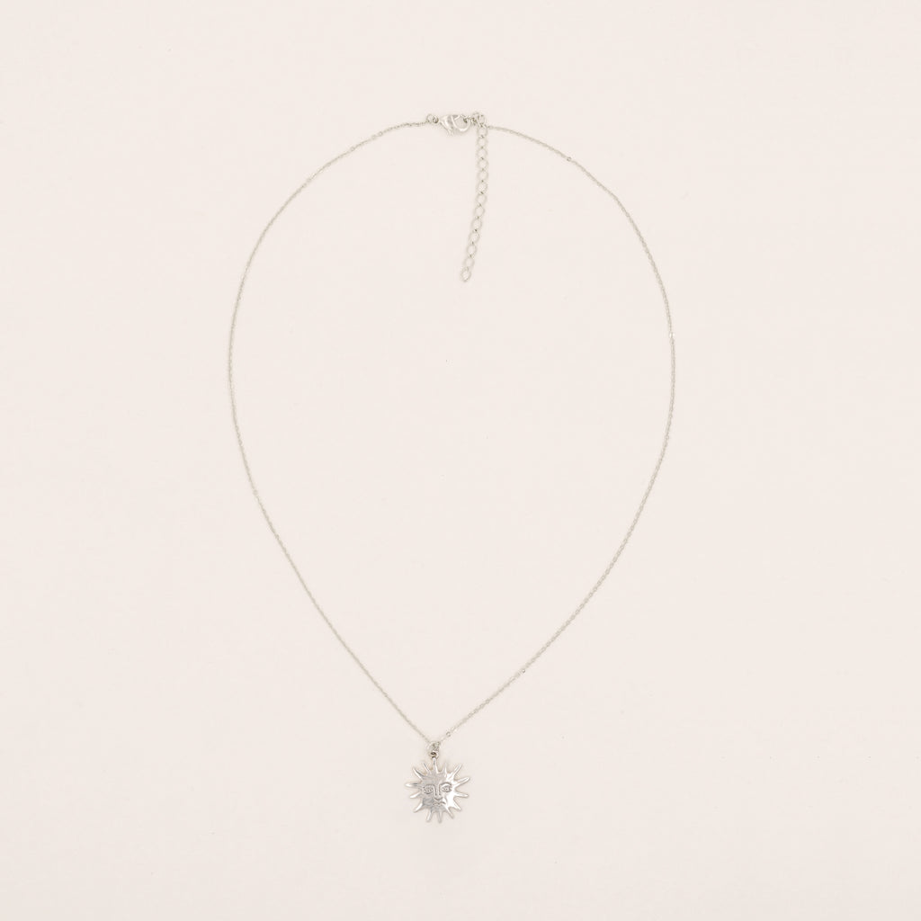 Solas Molten Silver Sun Necklace