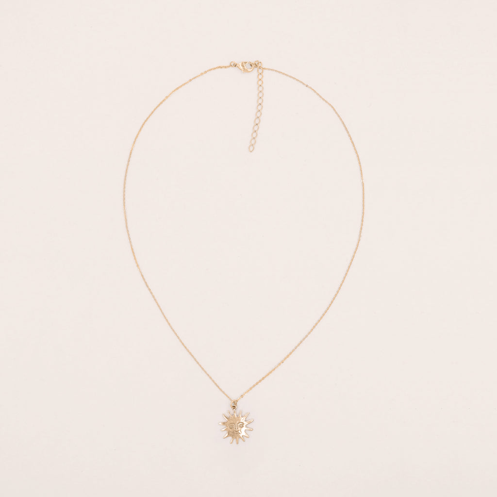 Solas Molten Rose Gold Sun Necklace