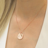 Austra Molten Rose Gold Disk Necklace