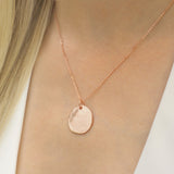 Austra Molten Rose Gold Disk Necklace