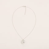 Austra Molten Silver Disk Necklace