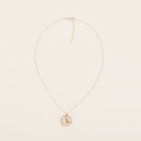 Austra Molten Rose Gold Disk Necklace
