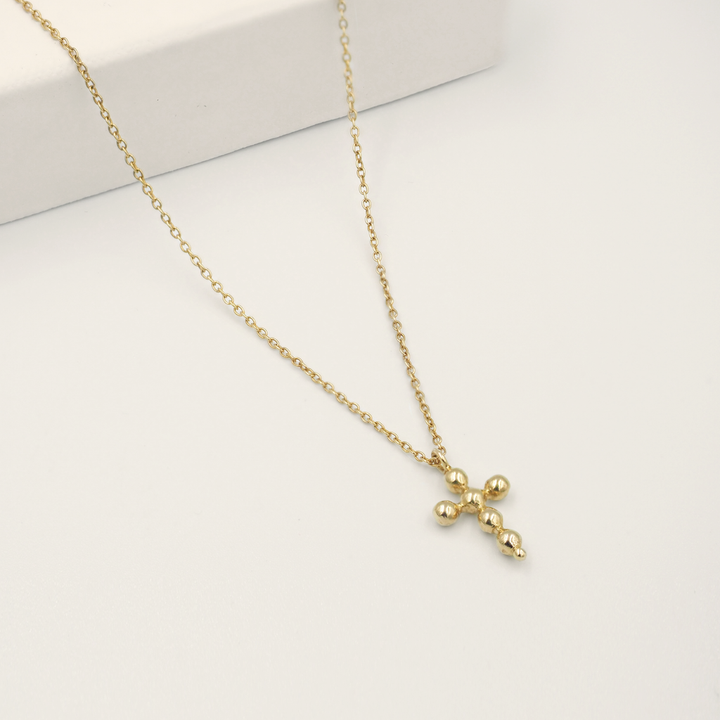 Sigma • Golden Nugget Mini Cross Necklace