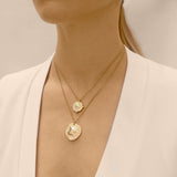 Athena Gold Coin Relic Double Chain Necklace