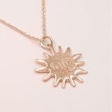 Solas Molten Rose Gold Sun Necklace