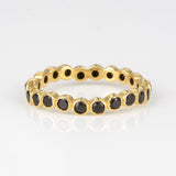 Oscura Black Onyx & Gold Stacking Eternity Ring