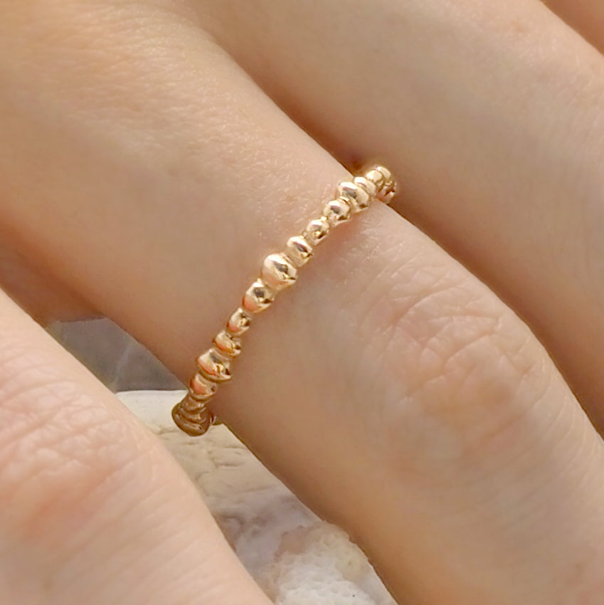 Perla Rose Gold Molten Stacking Ring