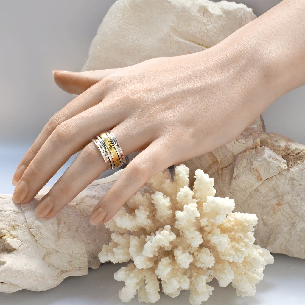 Laplace Gold & Sterling Silver Spinning Ring
