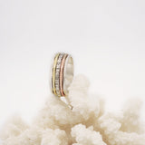 Pallene Bead Band Mixed Metal & Sterling Silver Spinning Ring