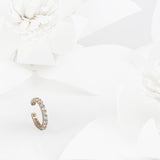 Stellar Rose Gold & White Topaz Ear Cuff