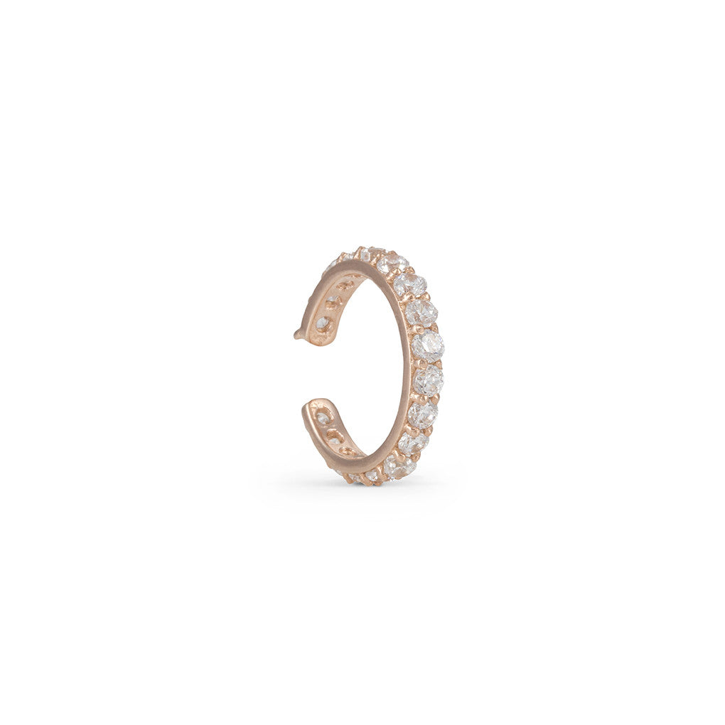 Stellar Rose Gold and Smokey Quartz Ear Cuff