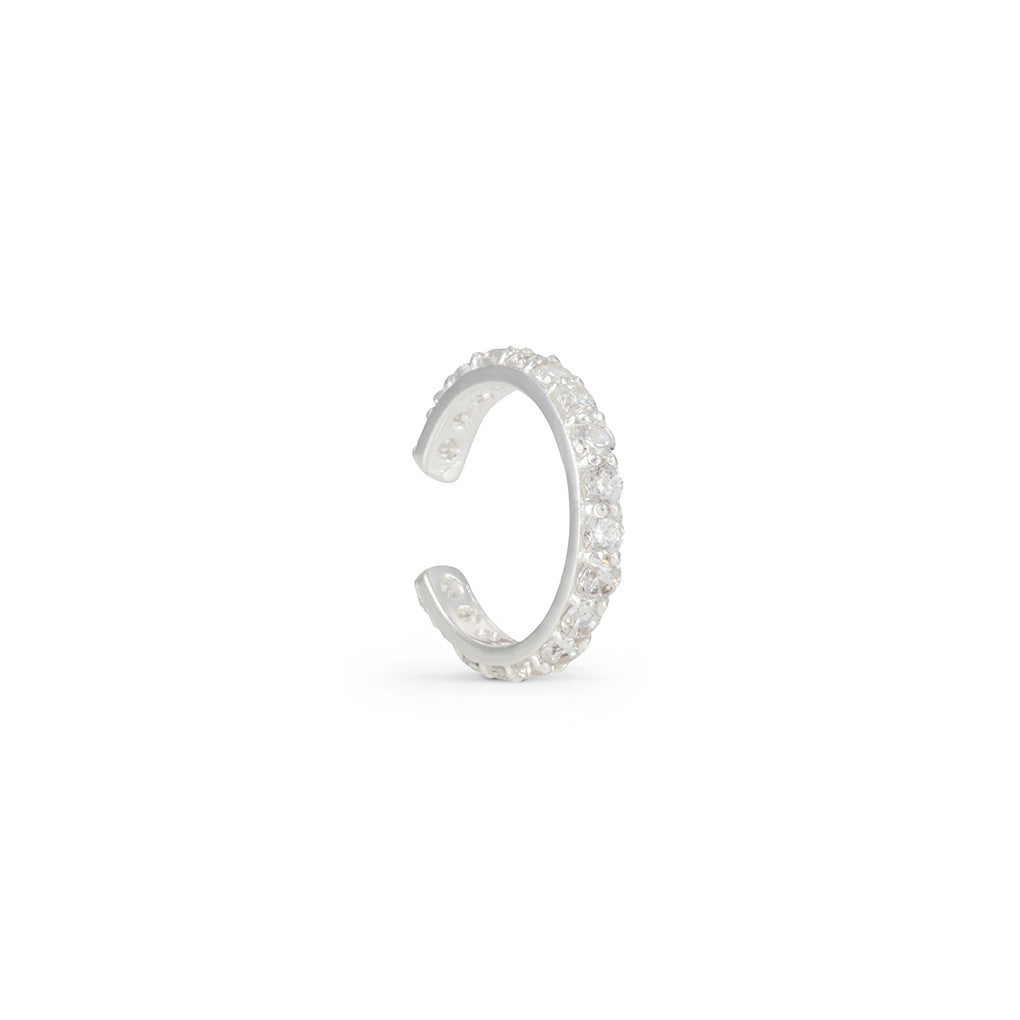 Stellar Rose Gold & White Topaz Ear Cuff