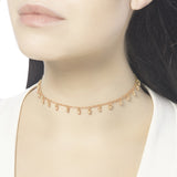 Cascabel Rose Gold Bell Choker Necklace