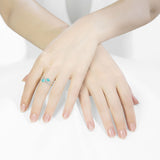 Azul Silver and Turquoise Duo Stacking Ring's