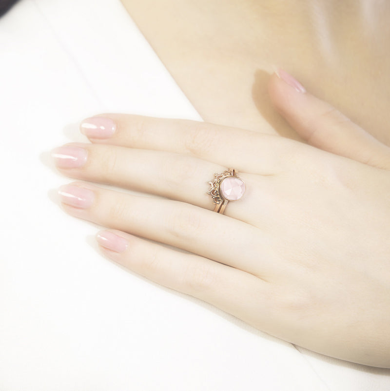 Indo Rose Gold Halo Nesting Ring