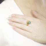 Indo Gold Halo Nesting Ring