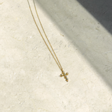 Sigma • Golden Nugget Mini Cross Necklace