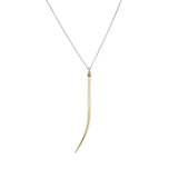 Lanza Quill Gold Pendant Necklace