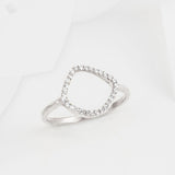 Aro Infinity White Topaz & Silver Ring