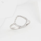 Aro Infinity White Topaz and Silver Ring