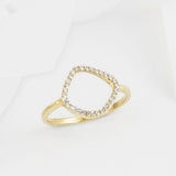 Aro Infinity White Topaz & Gold Ring