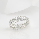 Flor Silver Olive Leaf Ring