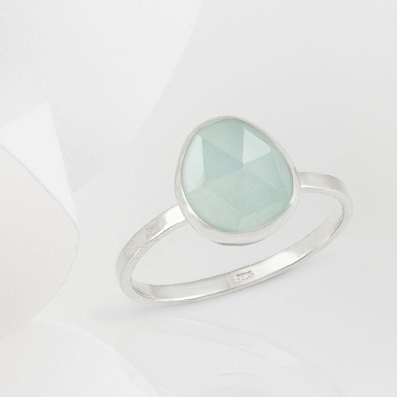 Austra Silver and Aquamarine Stone Ring