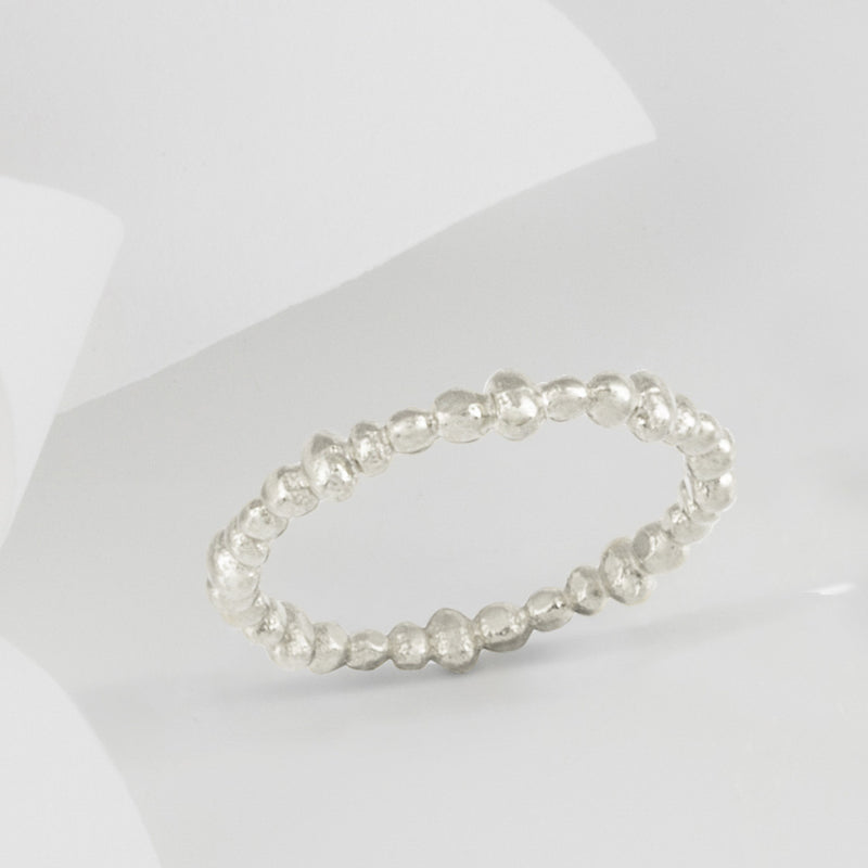 Perla Silver Molten Stacking Ring