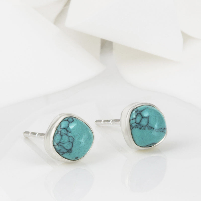 Azul Turquoise and Silver Stud Earrings