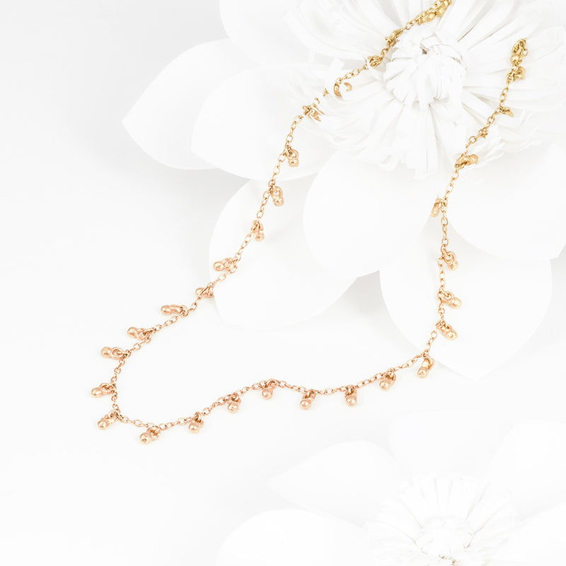 Cascabel Rose Gold Bell Choker Necklace